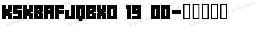 KSKBAFJQBX0 19 00字体转换